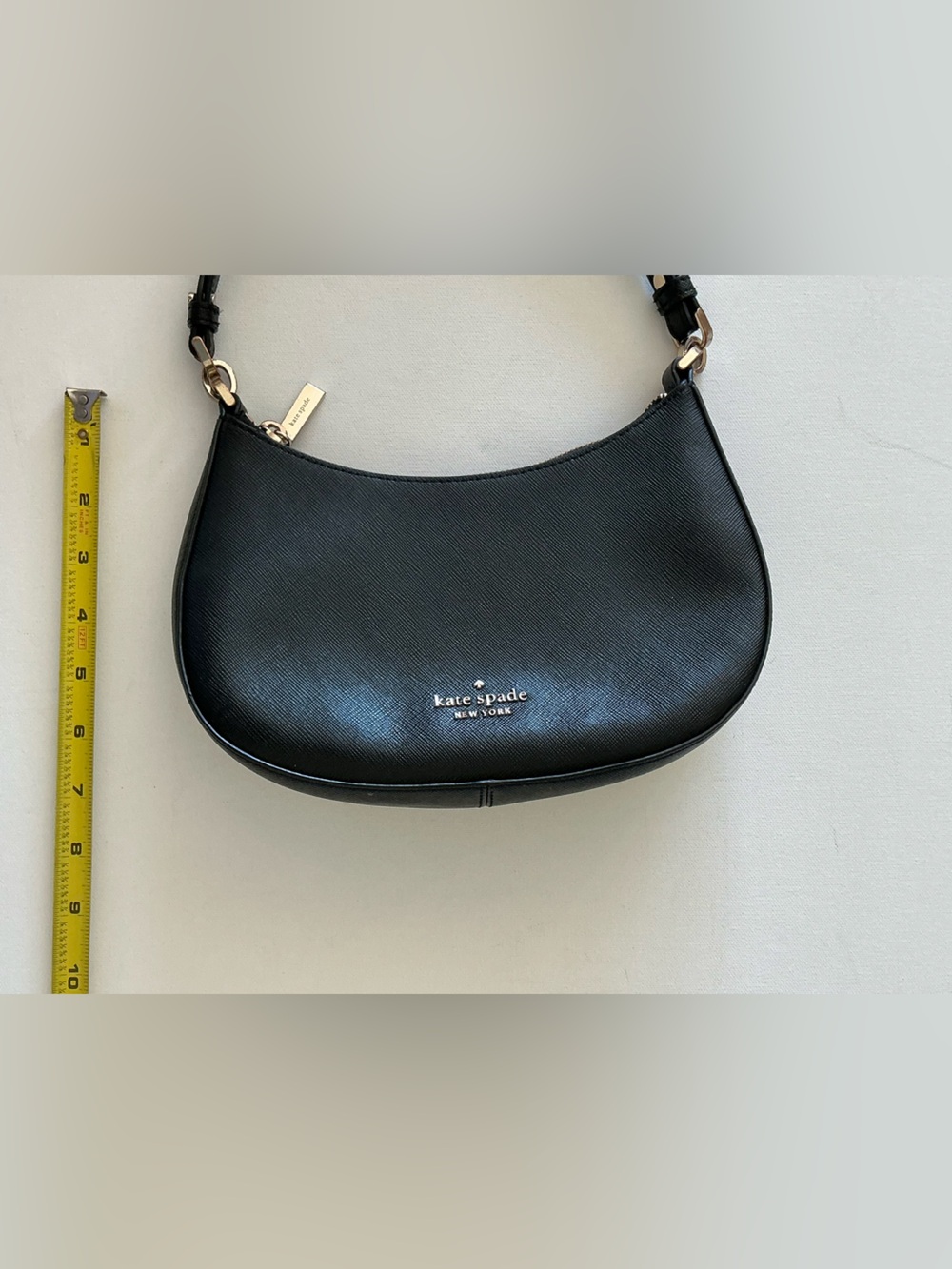 Kate Spade New York Black Saffiano Leather Mini Shoulder Bag Purse - Picture 15 of 15